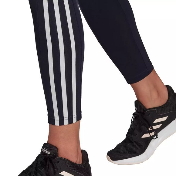 ADIDAS 3 Stripes High Rise 7/8 Length Tights in Black/White - NWT - Picture 4 of 4